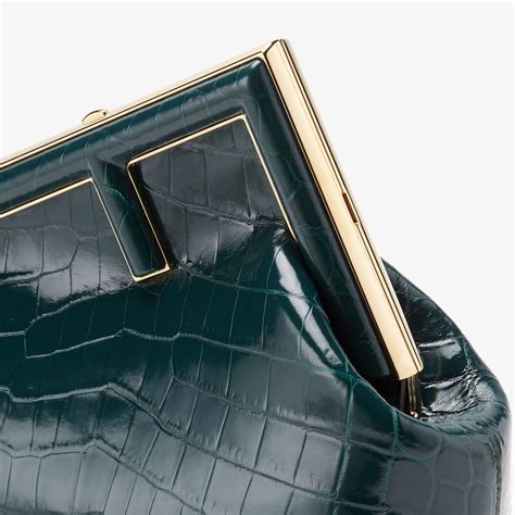 fendi green crocodile bag|Fendi First Small .